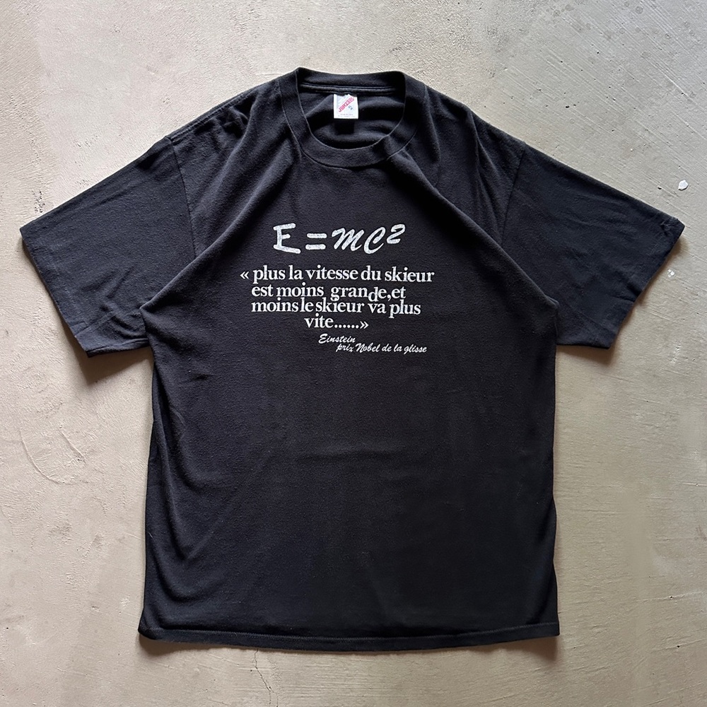 vintage 90s black "einstein" t-shirt